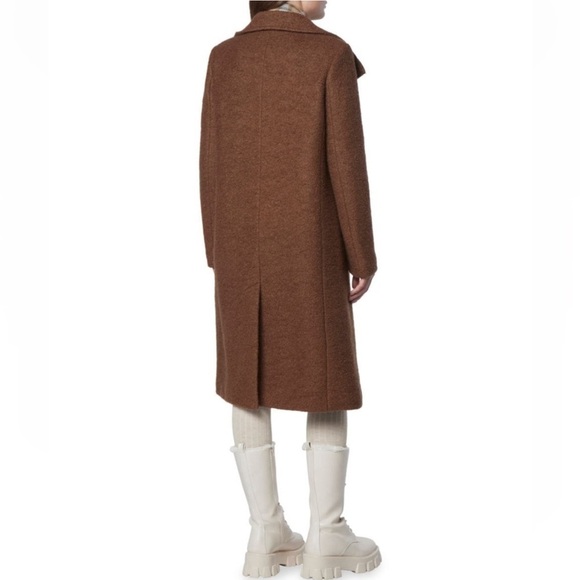 Andrew Marc Geller Assymetrical Long Coat Size M In Ivory - Picture 2 of 16